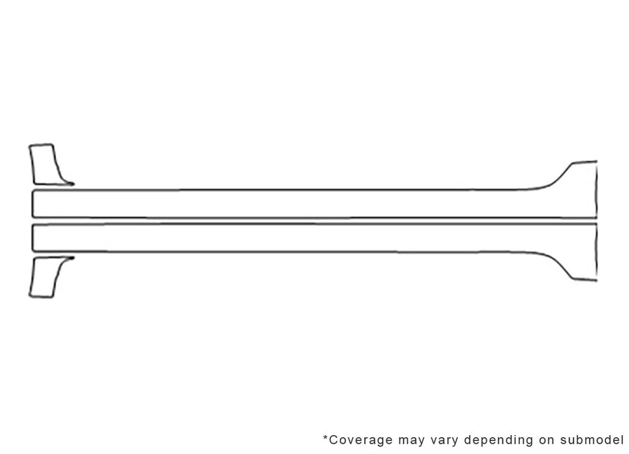 sentra 3M Clear Bra Door Cup Precut PPF Diagram