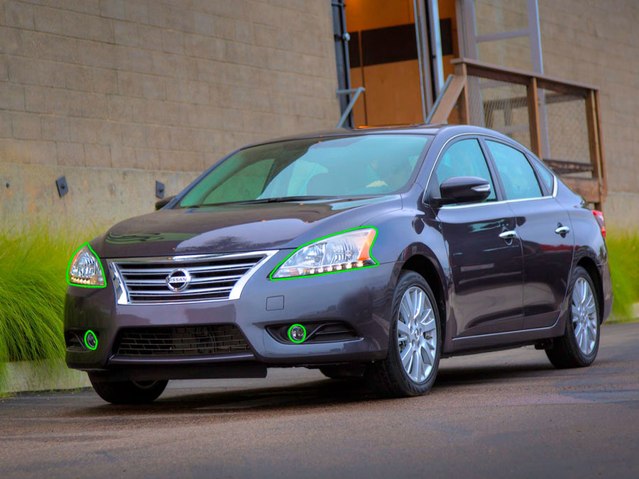 nissan sentra 2013-2015 Headlight Protection Installation Location