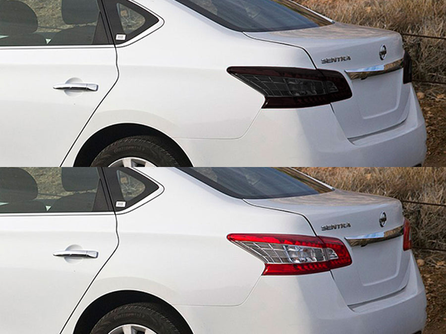 sentra Before and After Smoked Taillights