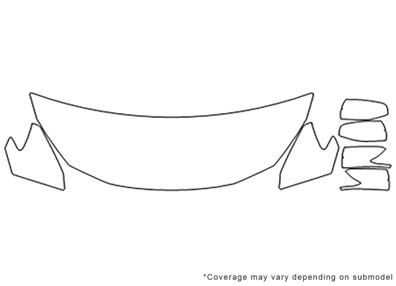 sentra Avery Dennison Clear Bra Hood Precut PPF Diagram