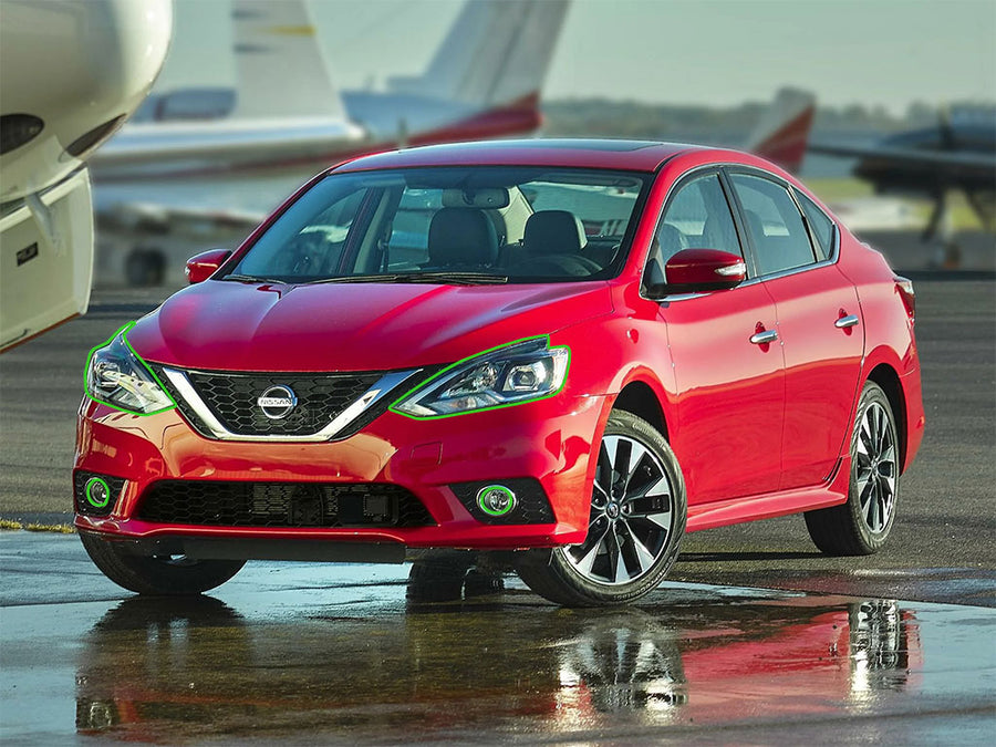 nissan sentra 2016-2019 Headlight Protection Installation Location