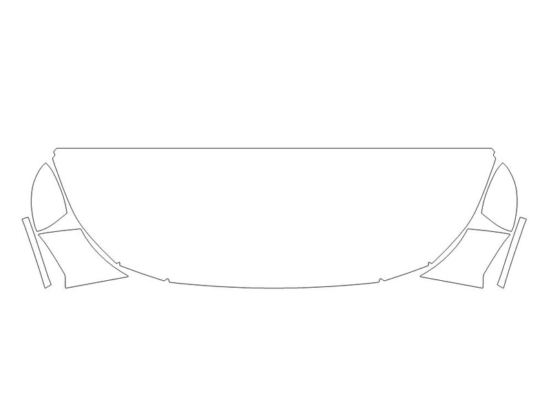 sentra Avery Dennison Clear Bra Hood Precut PPF Diagram