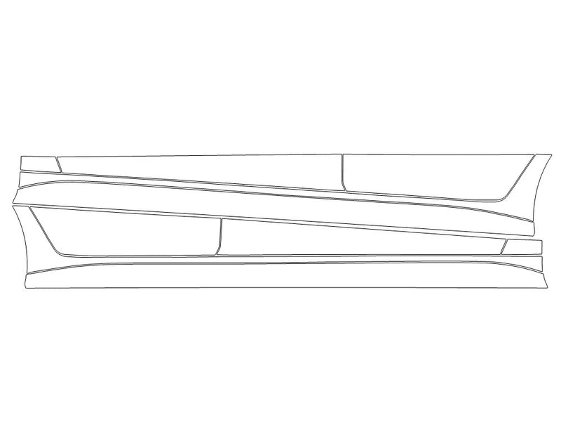 sentra Avery Dennison Clear Bra Door Cup Precut PPF Diagram