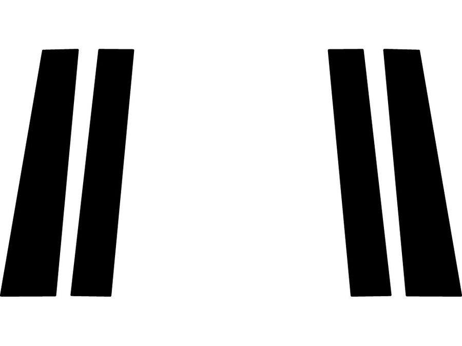 nissan titan 2004-2015 (crew cab) Matte Black Pillar Trim Diagram