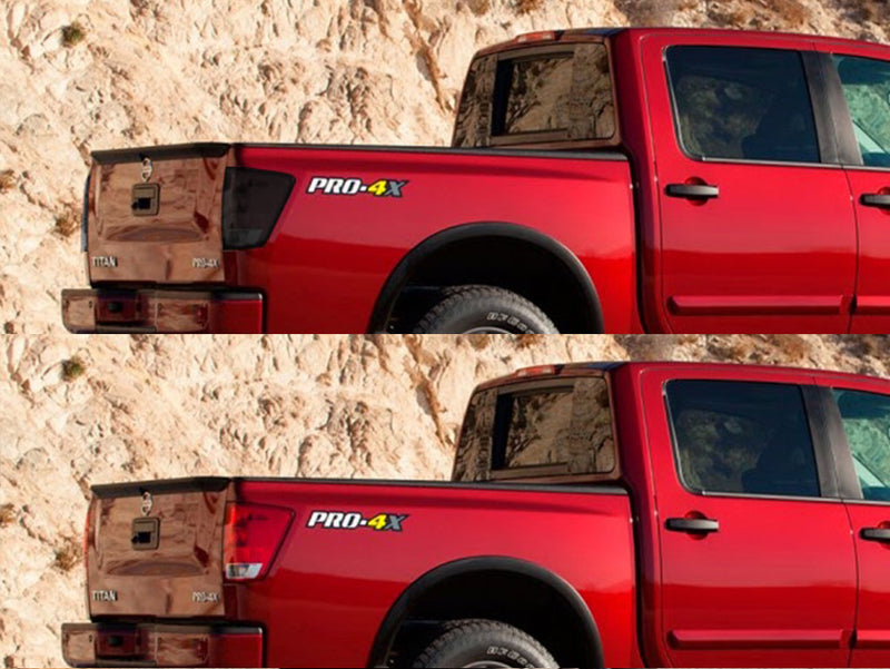 titan Before and After Smoked Taillights