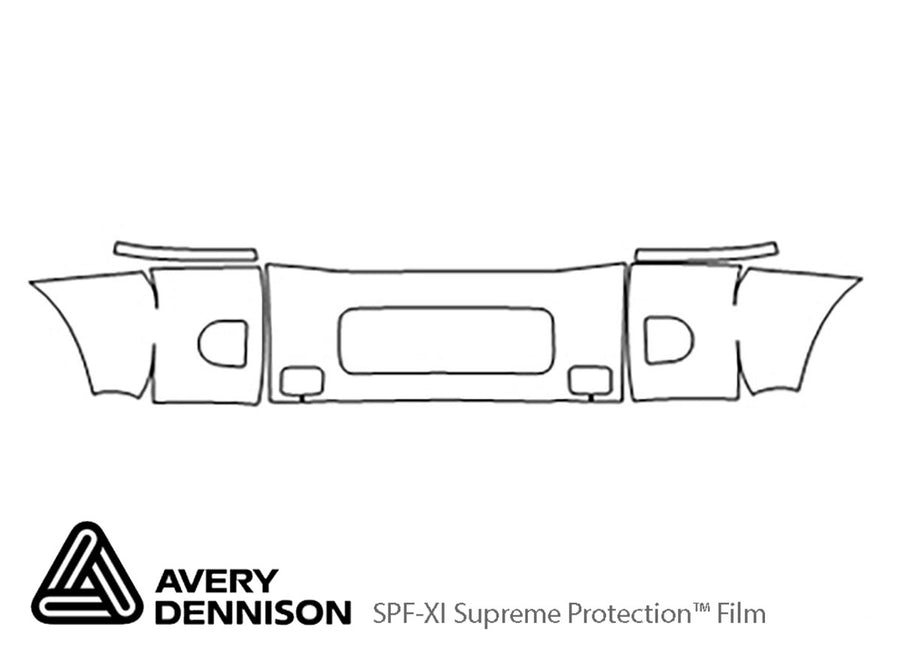 titan Avery Dennison Clear Bra Bumper Precut PPF Diagram
