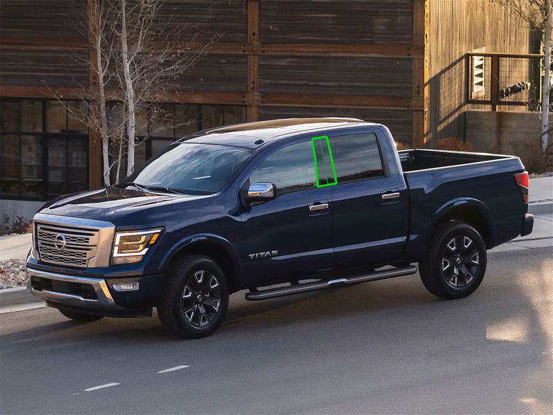 nissan titan 2017-2023 (extended / king cab) Pillar Post Trim Installation Location