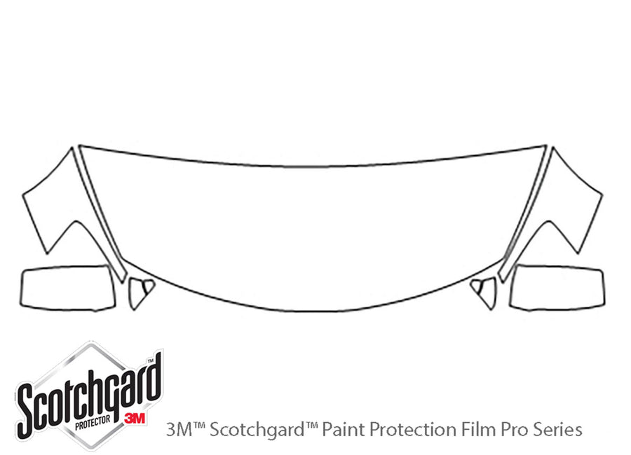 versa 3M Clear Bra Hood Precut PPF Diagram