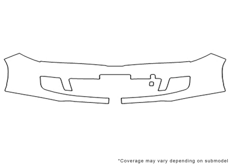 versa Avery Dennison Clear Bra Bumper Precut PPF Diagram