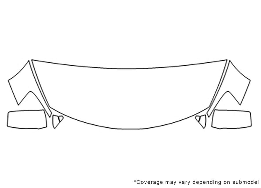 versa Avery Dennison Clear Bra Hood Precut PPF Diagram