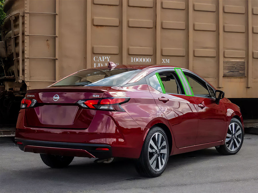 nissan versa 2012-2019 (sedan) Pillar Post Trim Installation Location