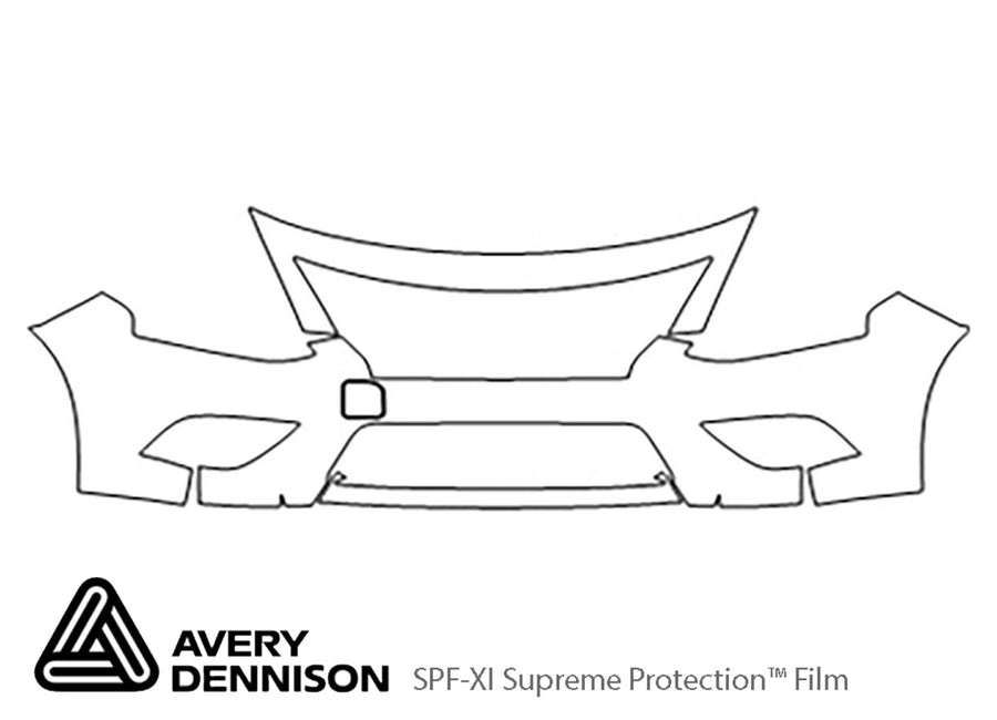 versa Avery Dennison Clear Bra Bumper Precut PPF Diagram