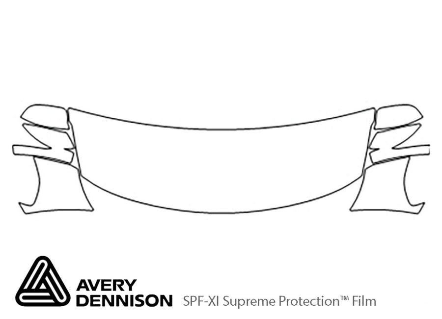 versa Avery Dennison Clear Bra Hood Precut PPF Diagram