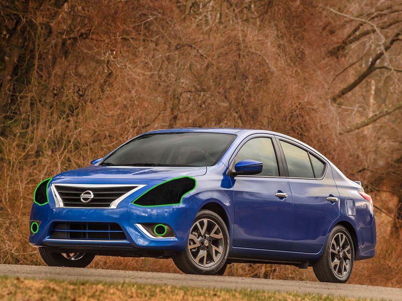 nissan versa 2015-2019 (sedan) Headlight Tint Location