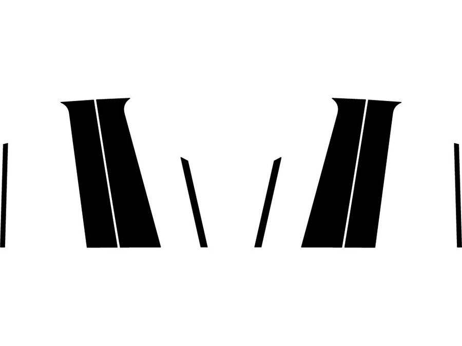 nissan versa 2020-2023 Gloss Black Pillar Trim