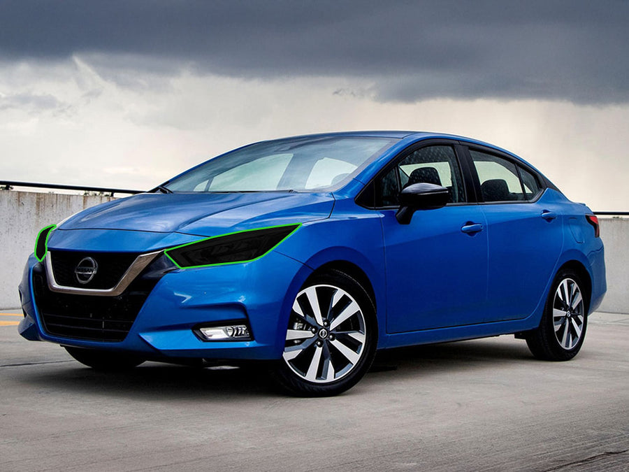 nissan versa 2020-2023 (sedan) Headlight Tint Location
