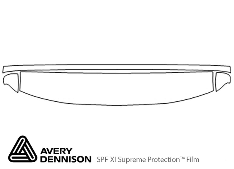 xterra Avery Dennison Clear Bra Hood Precut PPF Diagram