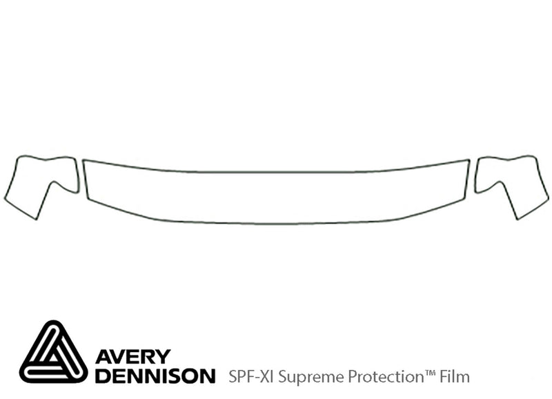 xterra Avery Dennison Clear Bra Hood Precut PPF Diagram