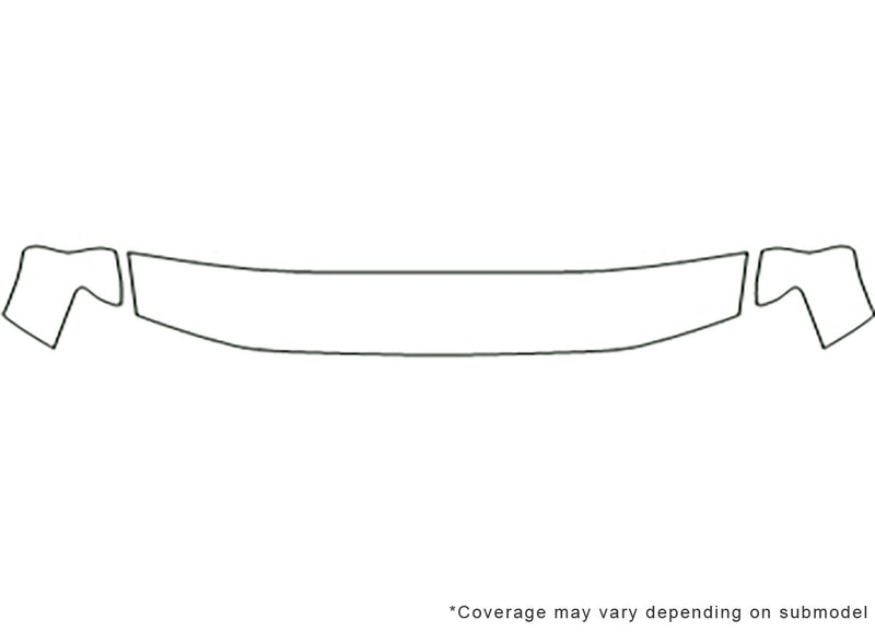 xterra Avery Dennison Clear Bra Hood Precut PPF Diagram