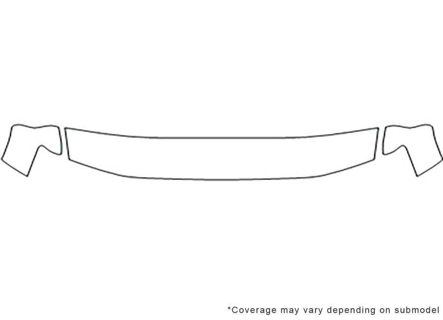 xterra Avery Dennison Clear Bra Hood Precut PPF Diagram