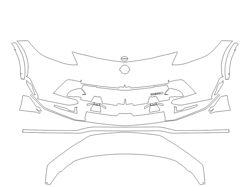z Avery Dennison Clear Bra Bumper Precut PPF Diagram