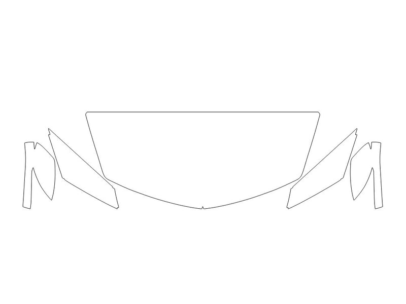 z Avery Dennison Clear Bra Hood Precut PPF Diagram