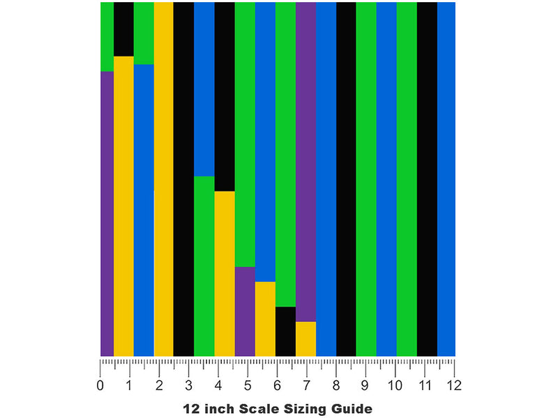 No Grass Abstract Vinyl Film Pattern Size 12 inch Scale~Rwraps No Grass Abstract Sizing Chart~2