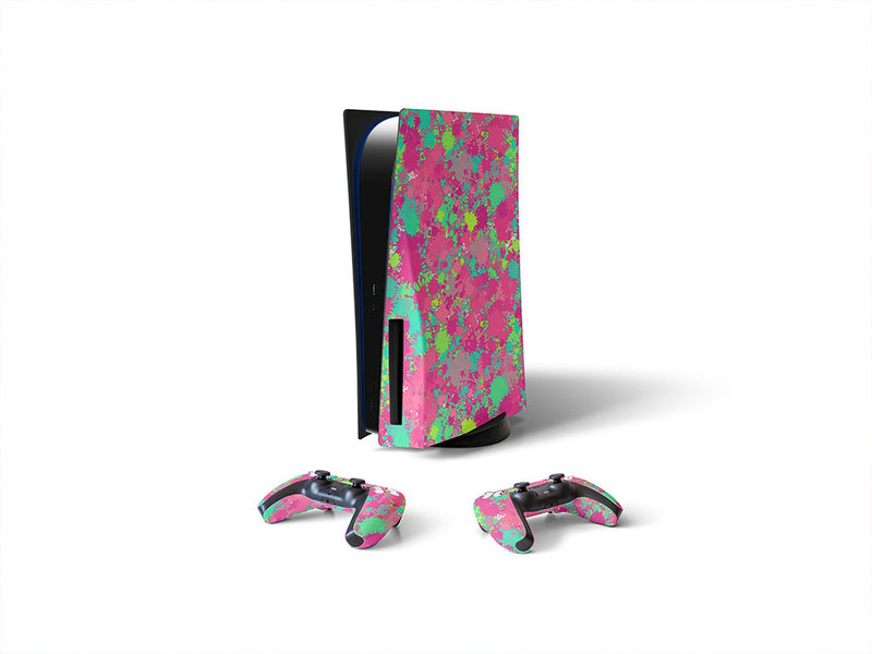 no mistakes paint splatter Sony PS5 DIY Skin
