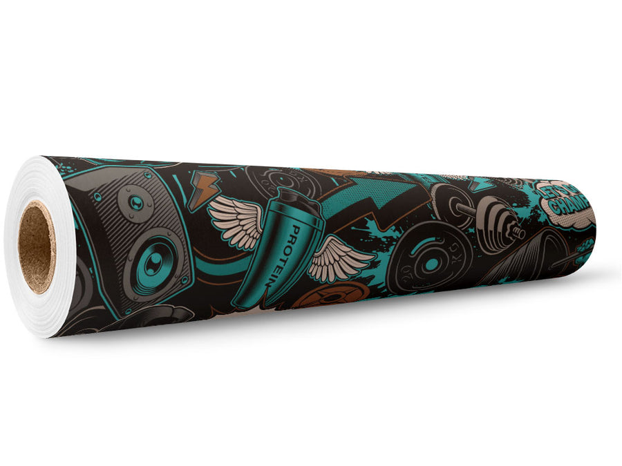 No Pain Graffiti Wrap Film Wholesale Roll~Rwraps Series 914 Digitally Printed Vinyl Roll~5