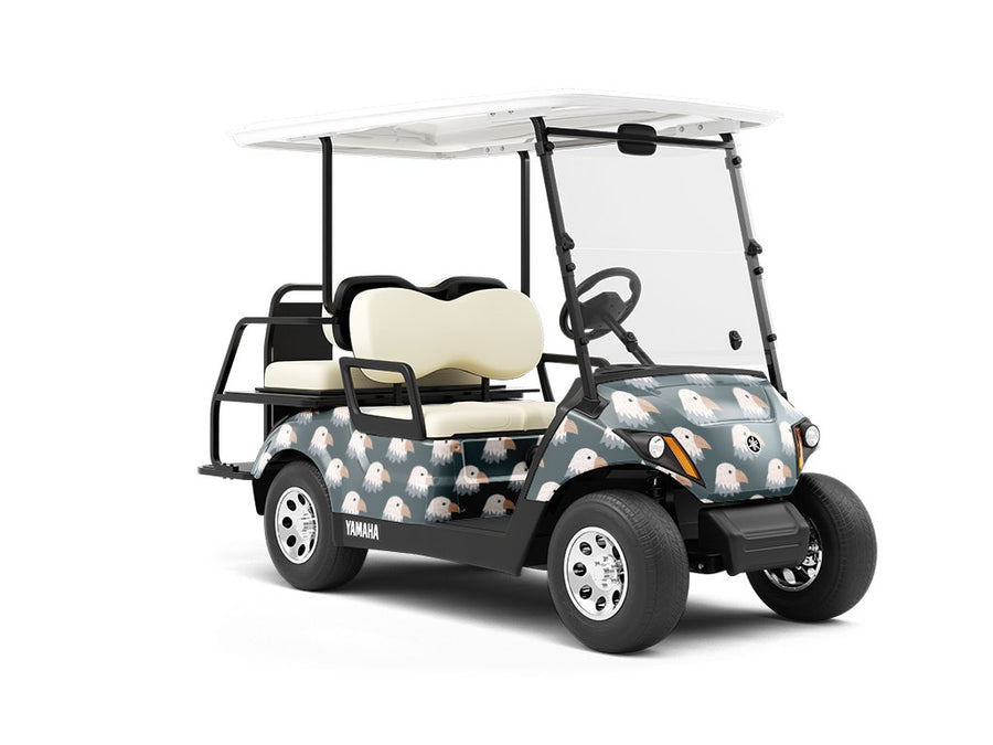 No Sweat Birds Wrapped Golf Cart