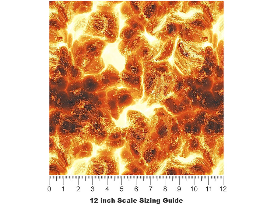 No Touching Lava Vinyl Film Pattern Size 12 inch Scale~Rwraps No Touching Lava Sizing Chart~2