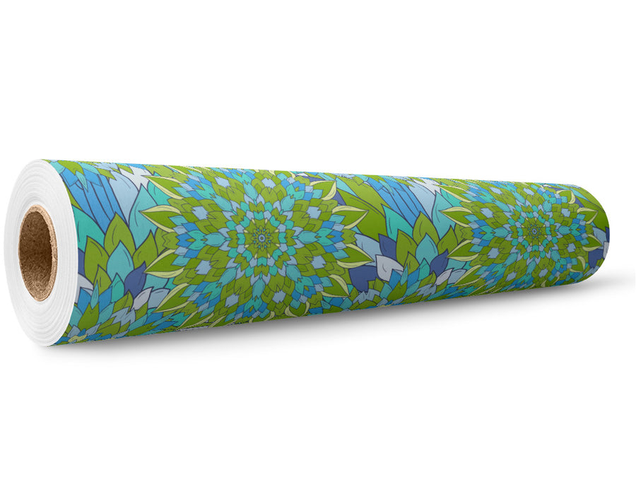 Noble Isles Floral Wrap Film Wholesale Roll~Rwraps Series 914 Digitally Printed Vinyl Roll~5