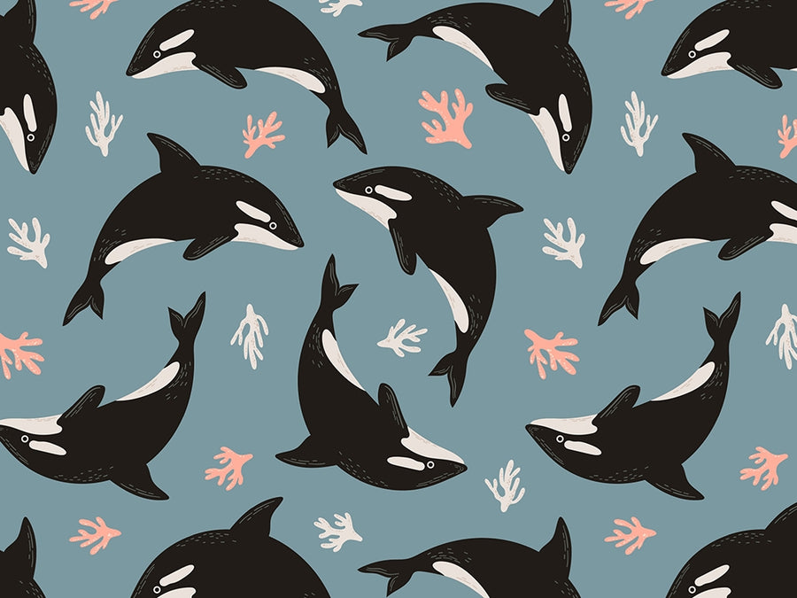 Noble Orcas Marine Life Vinyl Wrap Pattern~Rwraps Series 914 Digitally Printed Vinyl Wrap~0