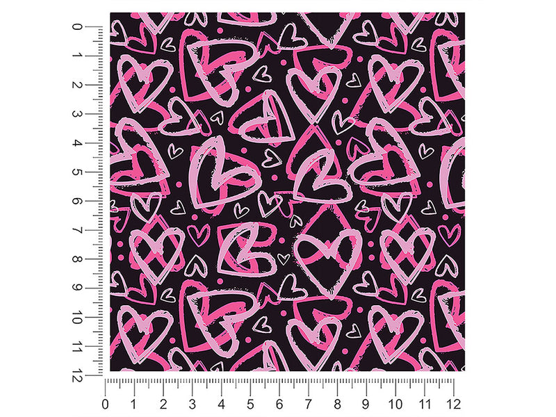 notebook scribbles heart 1ft x 1ft Craft Sheets