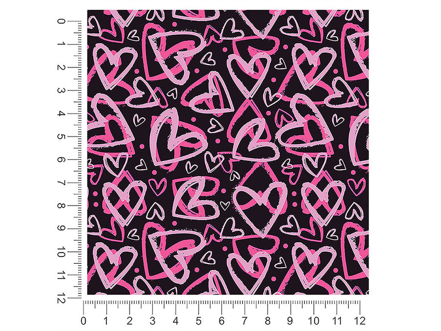 notebook scribbles heart 1ft x 1ft Craft Sheets