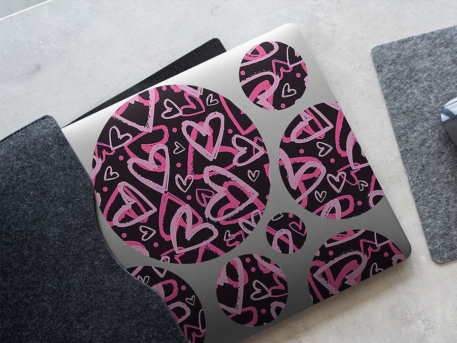 notebook scribbles heart DIY Laptop Stickers