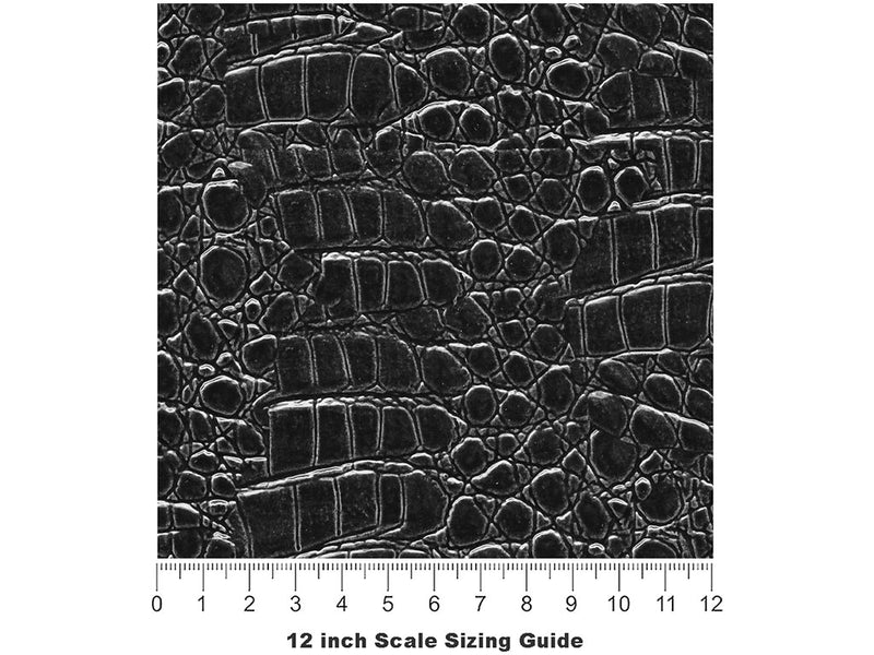 NYC Sewer Crocodile Vinyl Film Pattern Size 12 inch Scale~Rwraps NYC Sewer Crocodile Sizing Chart~3