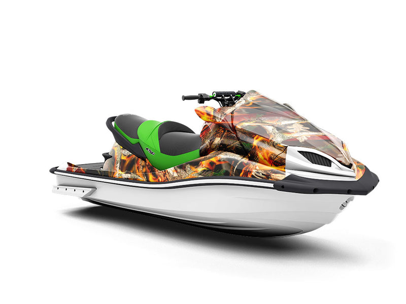 Obliteration Blaze Camouflage Jet Ski Vinyl Customized Wrap