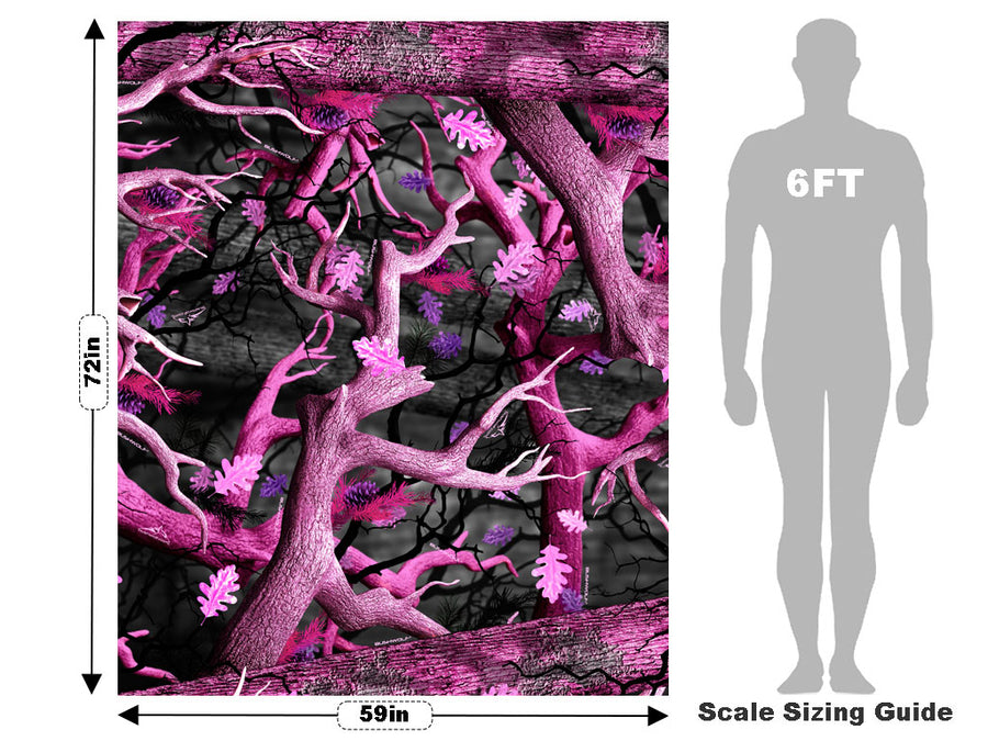 Obliteration Pink Camouflage Vehicle Wrap Scale~Rwraps Series 914 Obliteration Pink Camouflage Measurements~1
