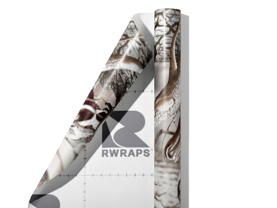Obliteration Snow Camouflage Wrap Film Sheets~Rwraps Series 914 Obliteration Snow Camouflage Scrolled Sheet~3