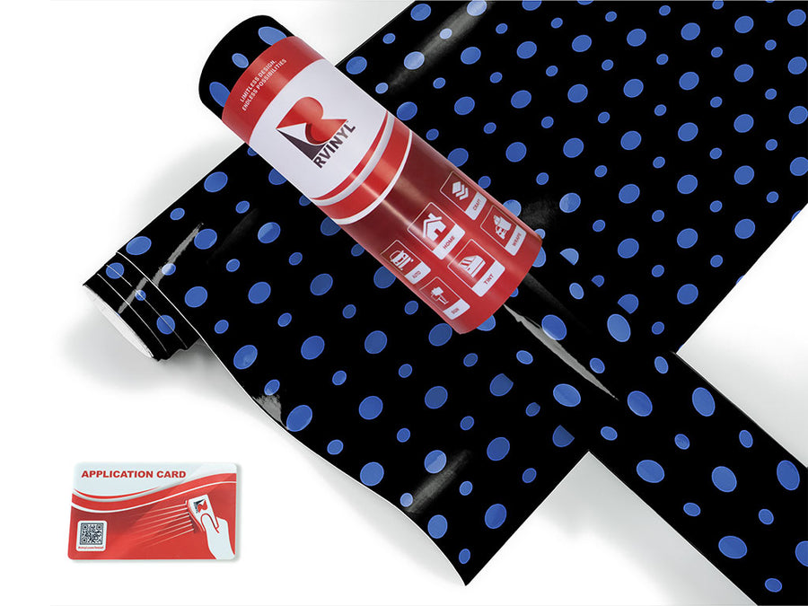 ocean blue polka dot Craft Vinyl Roll