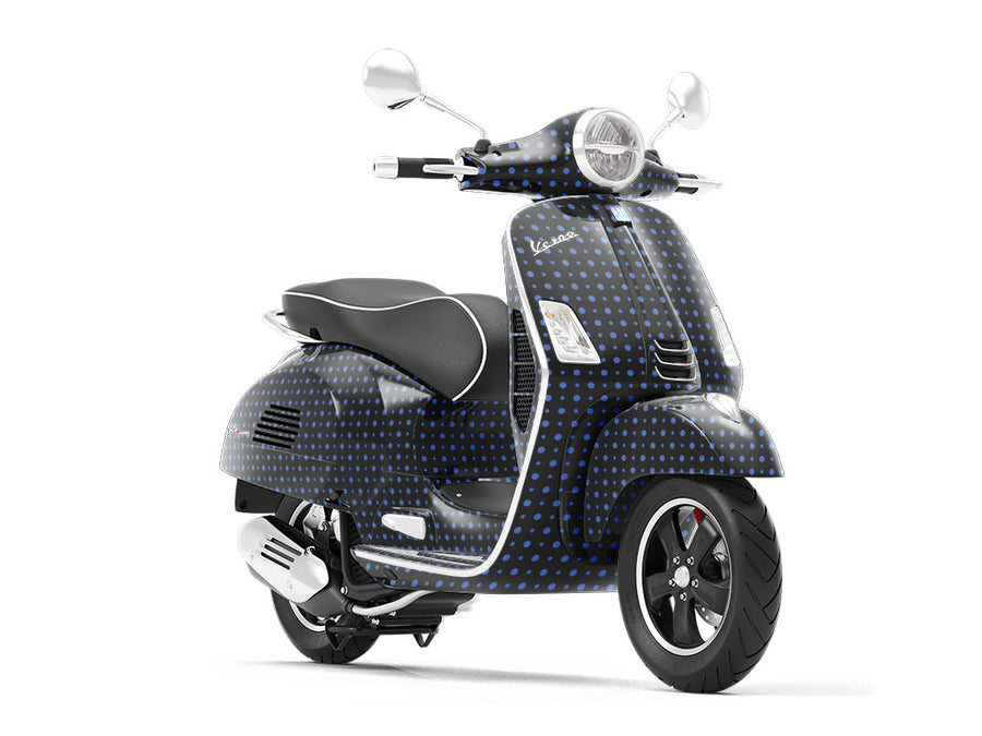 Ocean Blue Polka Dot Vespa Scooter Wrap Film