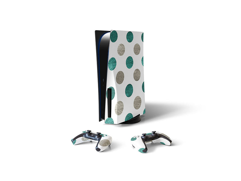 ocean bubbles polka dot Sony PS5 DIY Skin