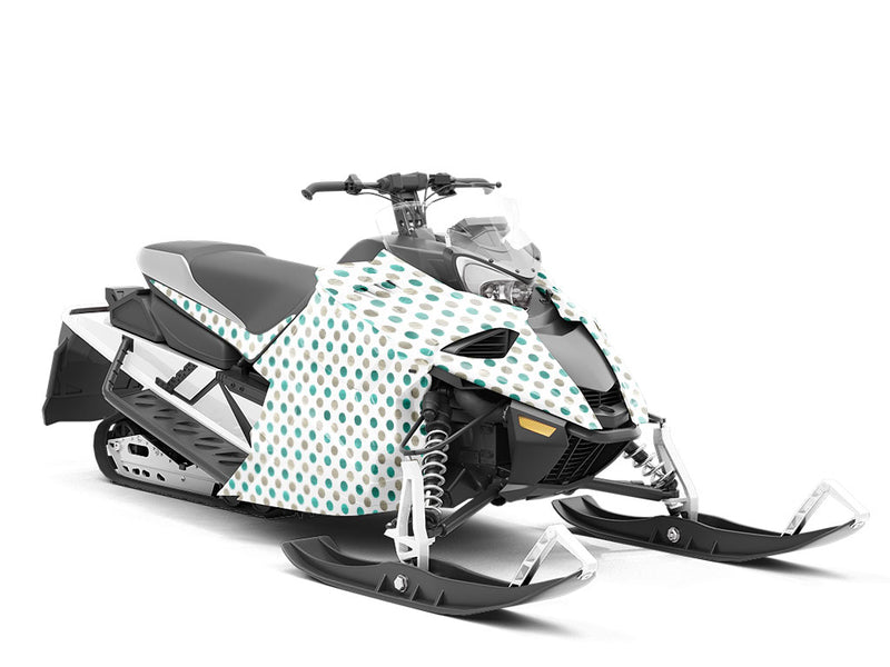 Ocean Bubbles Polka Dot Custom Wrapped Snowmobile