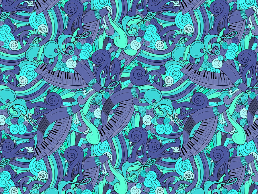 Ocean Chords Music Vinyl Wrap Pattern~Rwraps Series 914 Digitally Printed Vinyl Wrap~0