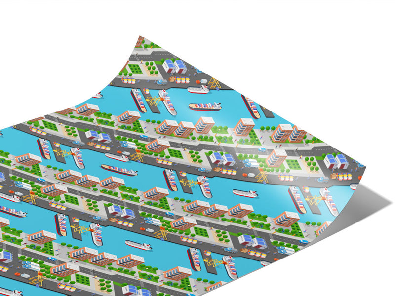 Ocean City Cityscape Vinyl Wraps~Rwraps Series 914 Digitally Printed Vinyl Wrap~1