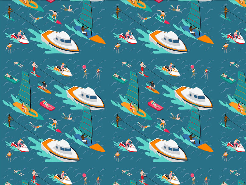 Ocean Sports Sport Vinyl Wrap Pattern~Rwraps Series 914 Digitally Printed Vinyl Wrap~0