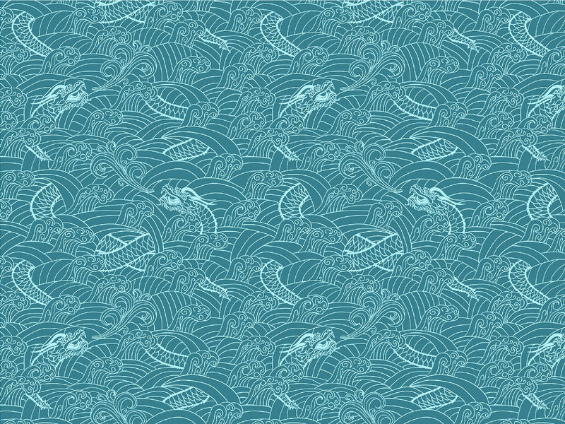 Ocean Wyrms Fantasy Vinyl Wrap Pattern~Rwraps Series 914 Digitally Printed Vinyl Wrap~0