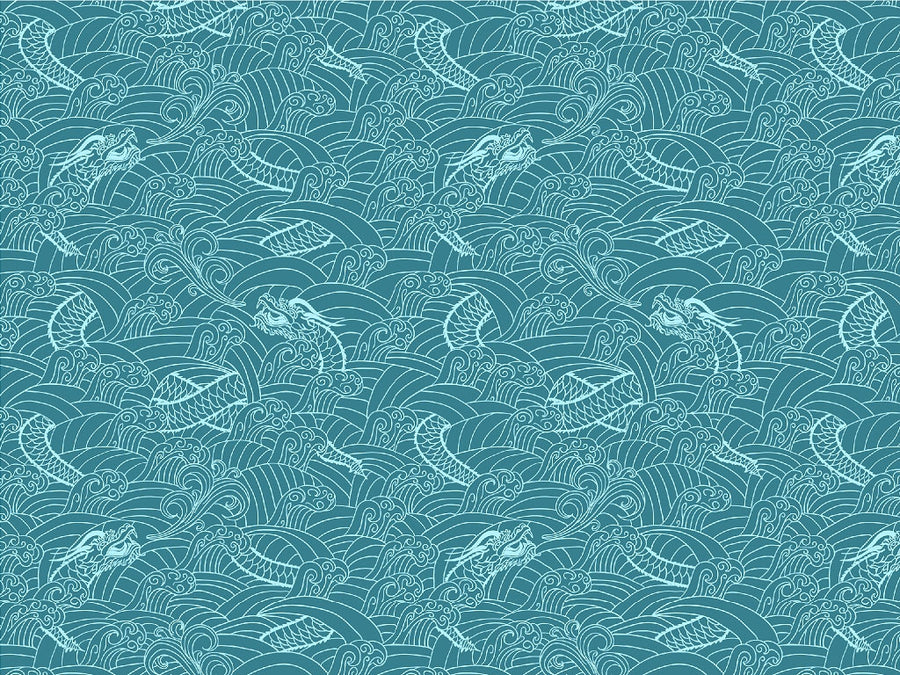 Ocean Wyrms Fantasy Vinyl Wrap Pattern~Rwraps Series 914 Digitally Printed Vinyl Wrap~0