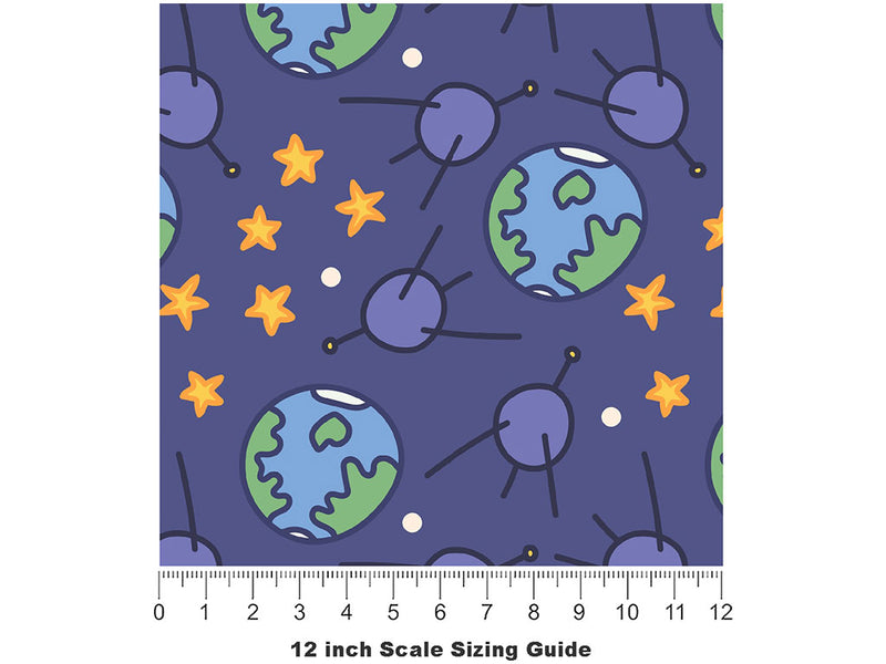 Off Planet Science Fiction Vinyl Film Pattern Size 12 inch Scale~Rwraps Off Planet Science Fiction Sizing Chart~2